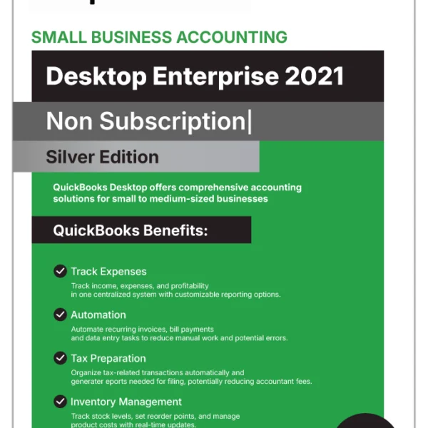 QuickBooks Desktop Enterprise 2021 | Lifetime License | No Subscription | 1-User