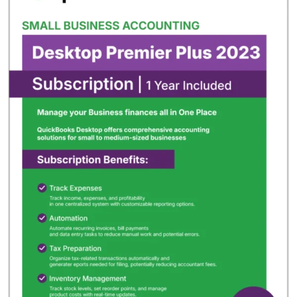 QuickBooks Desktop Premier Plus 2023 – 1 Year Subscription